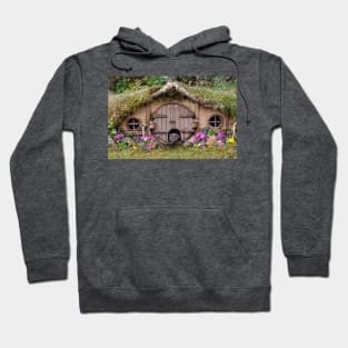 George the mouse in a log pile house - summer flowers Hoodie